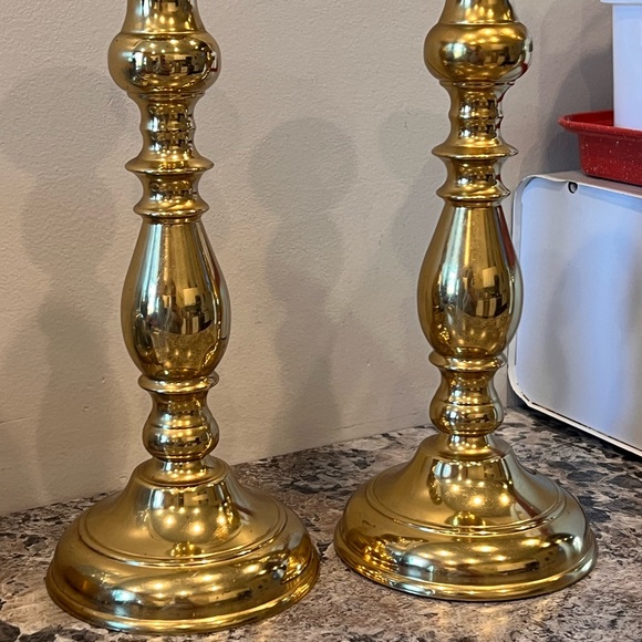 Luxurious Brass Candle Holders Virginia metalcrafters #3016 RARE - Picture 2 of 9